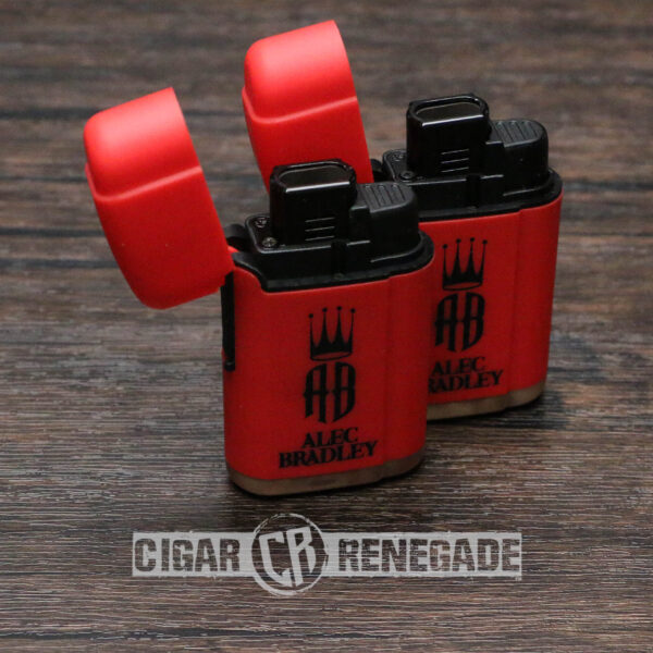 Alec Bradley Firestarter Double Flame Adjustable Refillable Cigar Torch Lighter - Red_2