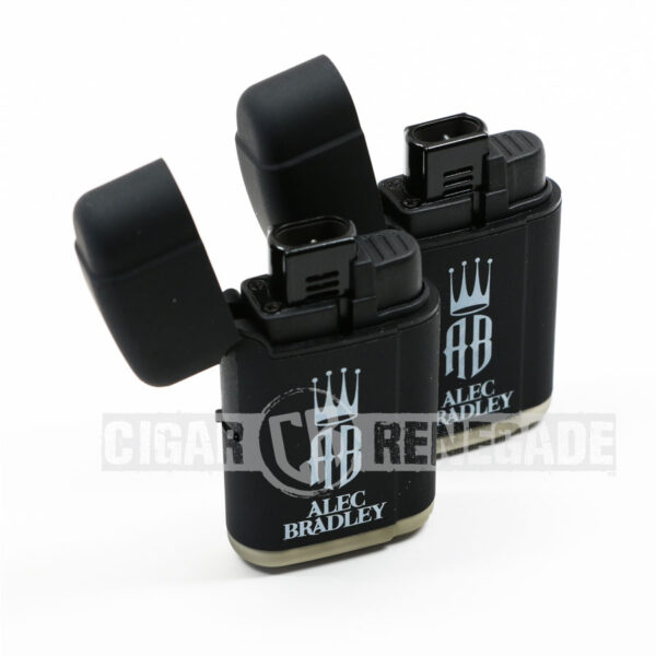Alec Bradley Firestarter Double Flame Adjustable Refillable Cigar Torch Lighter - Black
