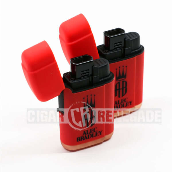 Alec Bradley Firestarter Double Flame Adjustable Refillable Cigar Torch Lighter - Red