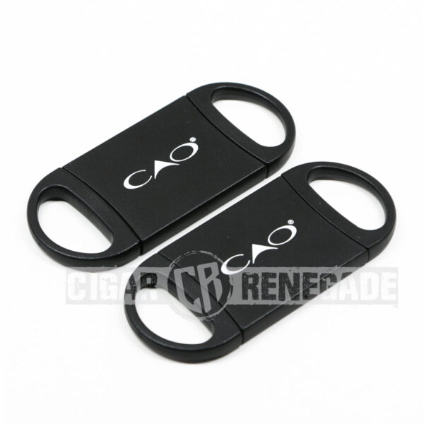 CAO Double Blade Stainless Steel Exact-Cut Cigar Cutter - Black/White