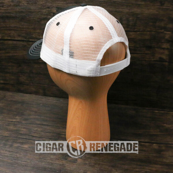 Kristoff Cigar Embroidered Adjustable Cap Hat - Black/White_2