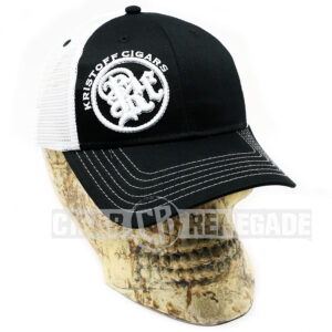 Kristoff Cigar Embroidered Adjustable Cap Hat - Black/White