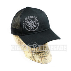 Kristoff Cigar Embroidered Adjustable Cap Hat - Black