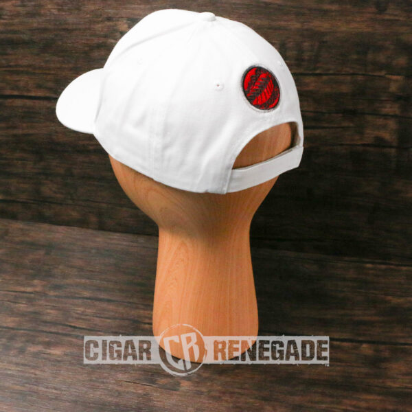 Oliva Nub Cigar Embroidered Adjustable Cap Hat - White_02