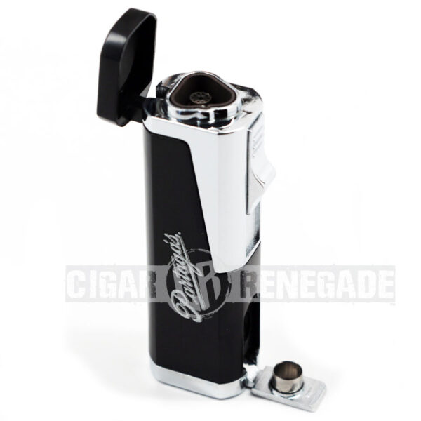 Partagas Triple Flame Adjustable Refillable Cigar Torch Lighter Bullet Cutter