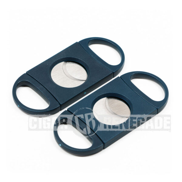 Punch Double Blade Stainless Steel Exact-Cut Cigar Cutter - Blue/Gold