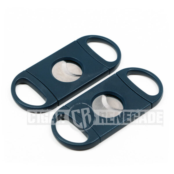 Punch Double Blade Stainless Steel Exact-Cut Cigar Cutter - Blue/Red